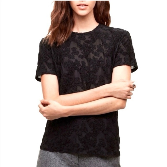 Wilfred Aritzia Tarascon Top Black short sleeve tshirt tee small / s - Picture 3 of 3